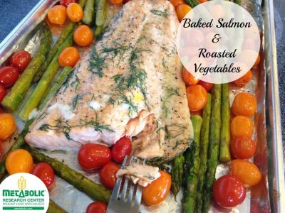 Recipe Image: Baked Salmon with Roasted Vegetables